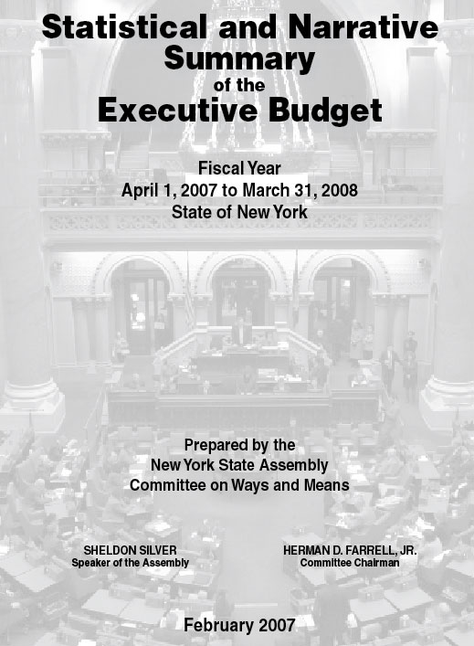 Statistical and Narrative Summary of the Executive Budget