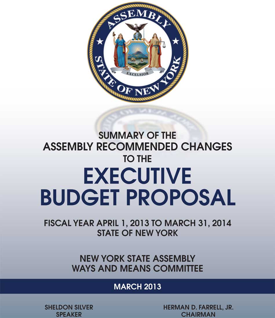 Summary of the Assembly Recommended Changes to the Executive Budget Proposal