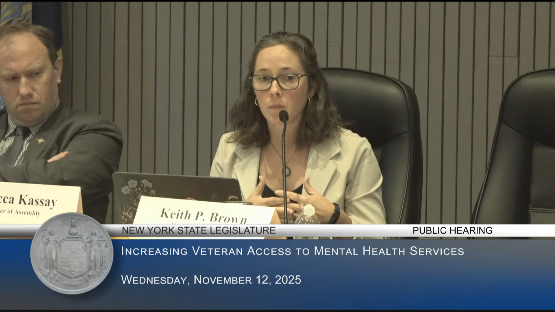 Veterans' Advocates Testify During a Public Hearing on Ways to Increase Veterans’ Access to Mental Health Services