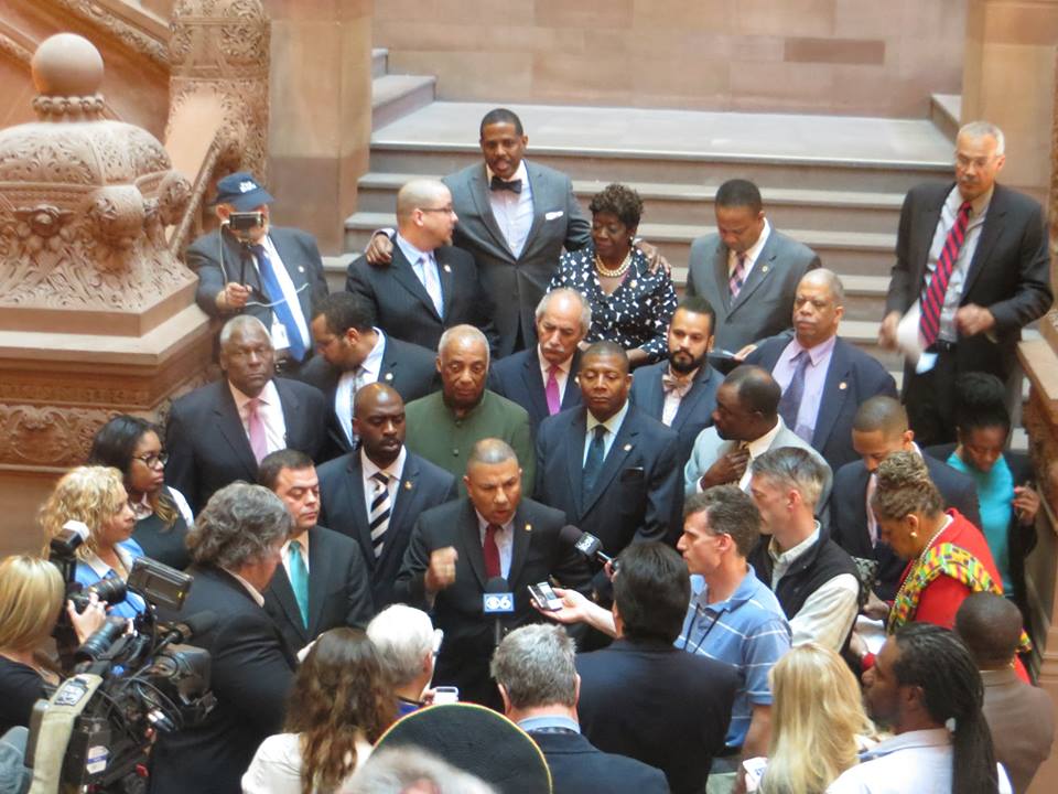 Assemblyman Ramos, member of the Black, Puerto Rican/Hispanic and Asian Caucus' Criminal Justice committee, at a BPHA Caucus press conference on Baltimore and the urgent need for criminal justice refo