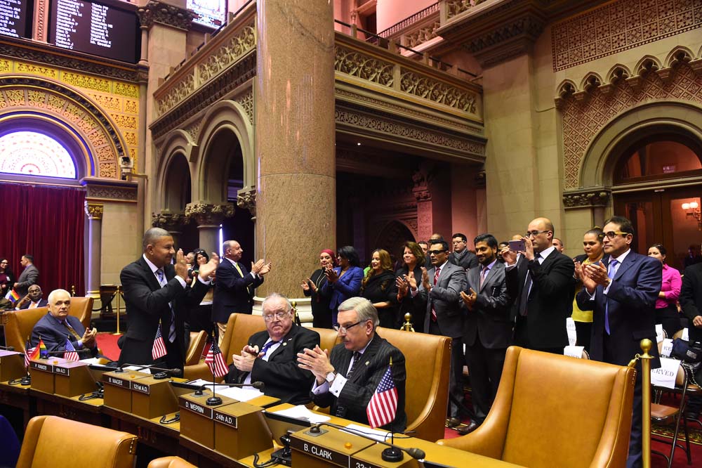 At the commencement of the 2016 Legislative Session, Assemblyman Ramos invited a group of community leaders from his district to be part of the opening of session.