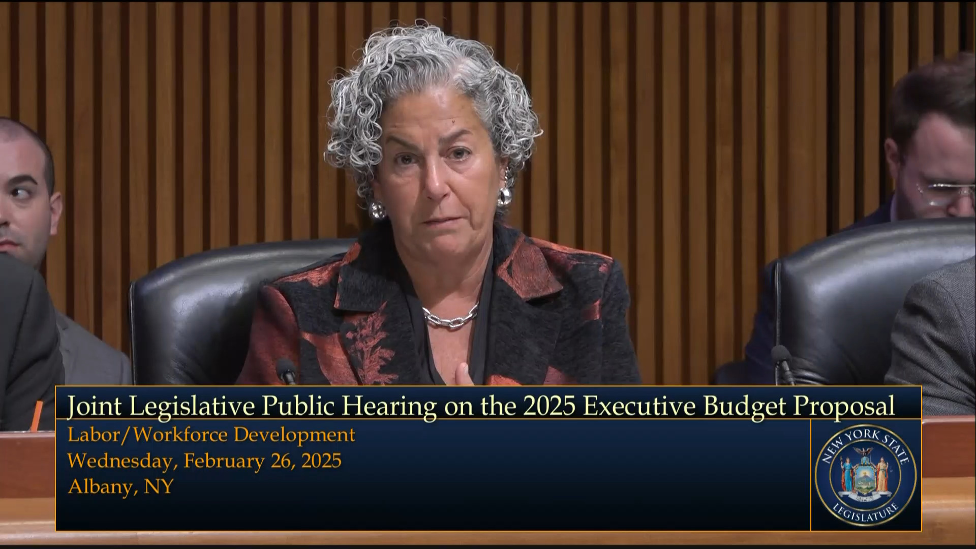 Pheffer Amato Questions Commissioners During Joint Budget Hearing on Labor and Workforce