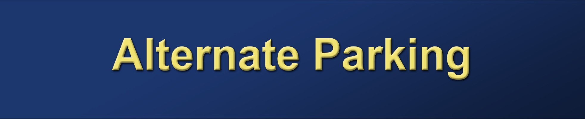 Alternate Parking