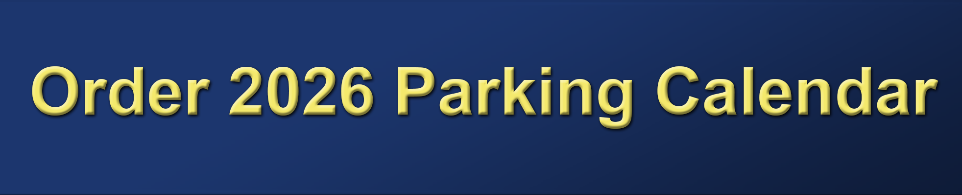 Order 2026 NYC Parking Calendar