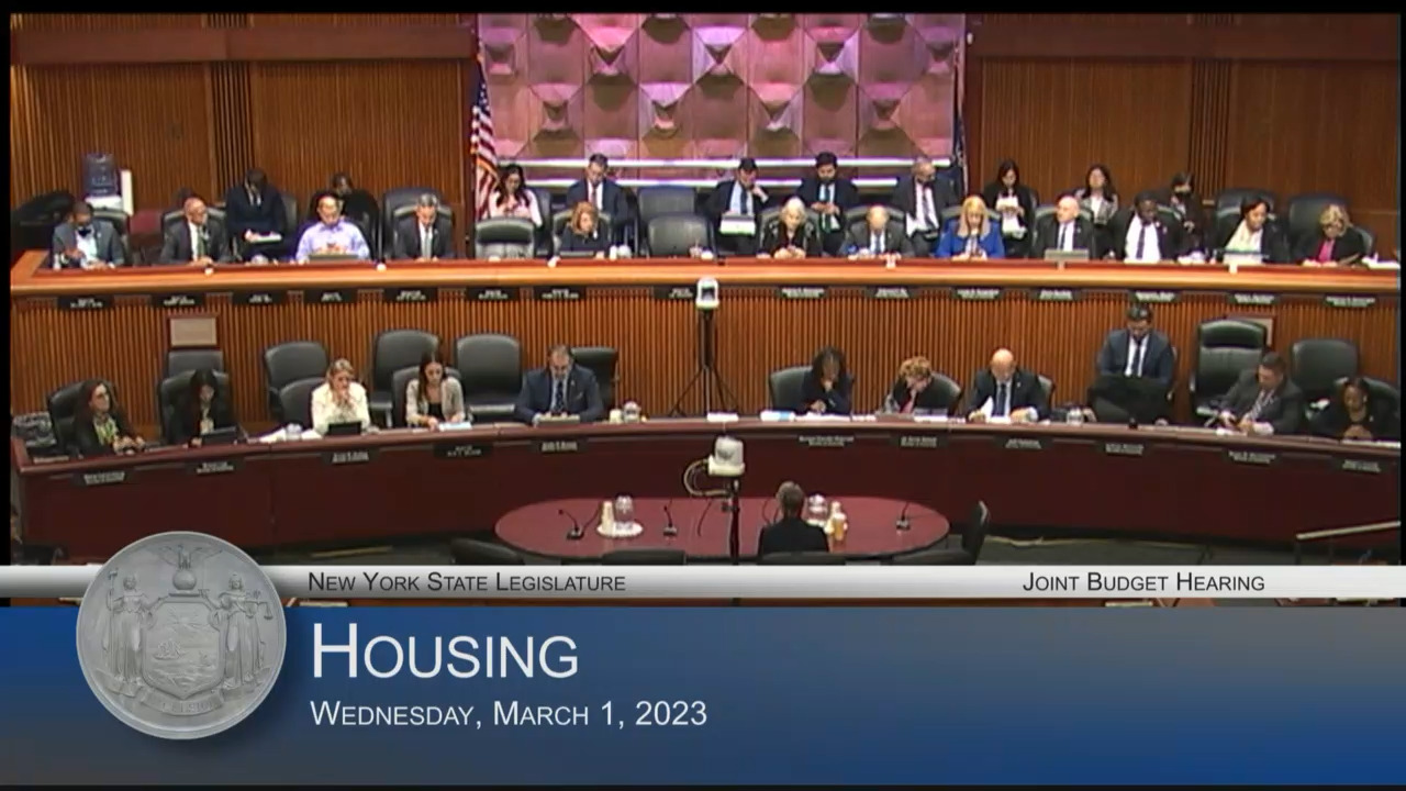 Homes & Community Renewal Commissioner Testifies During Budget Hearing on Housing