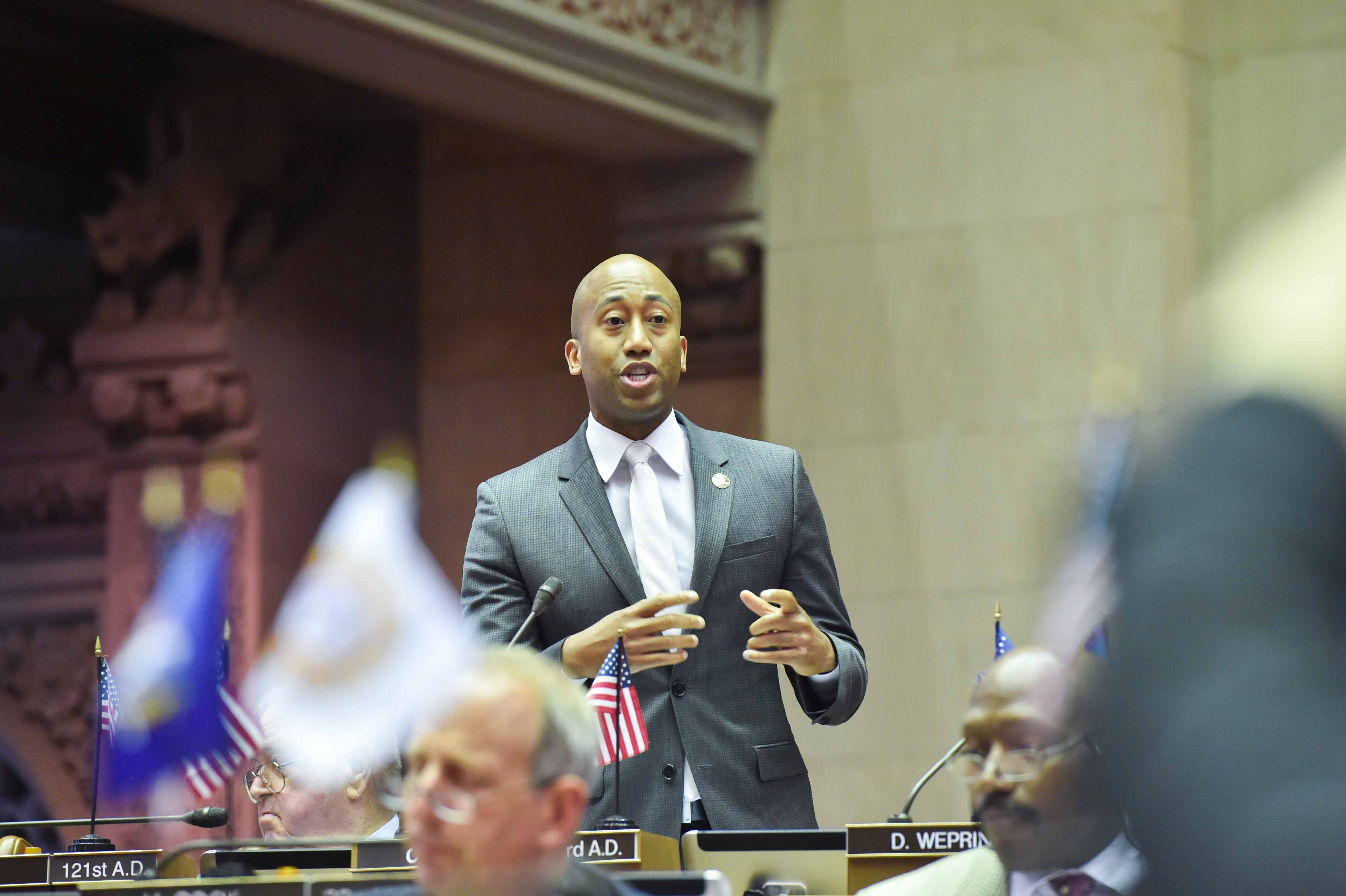 Assembly member Vanel speaking on no excuse absentee ballots