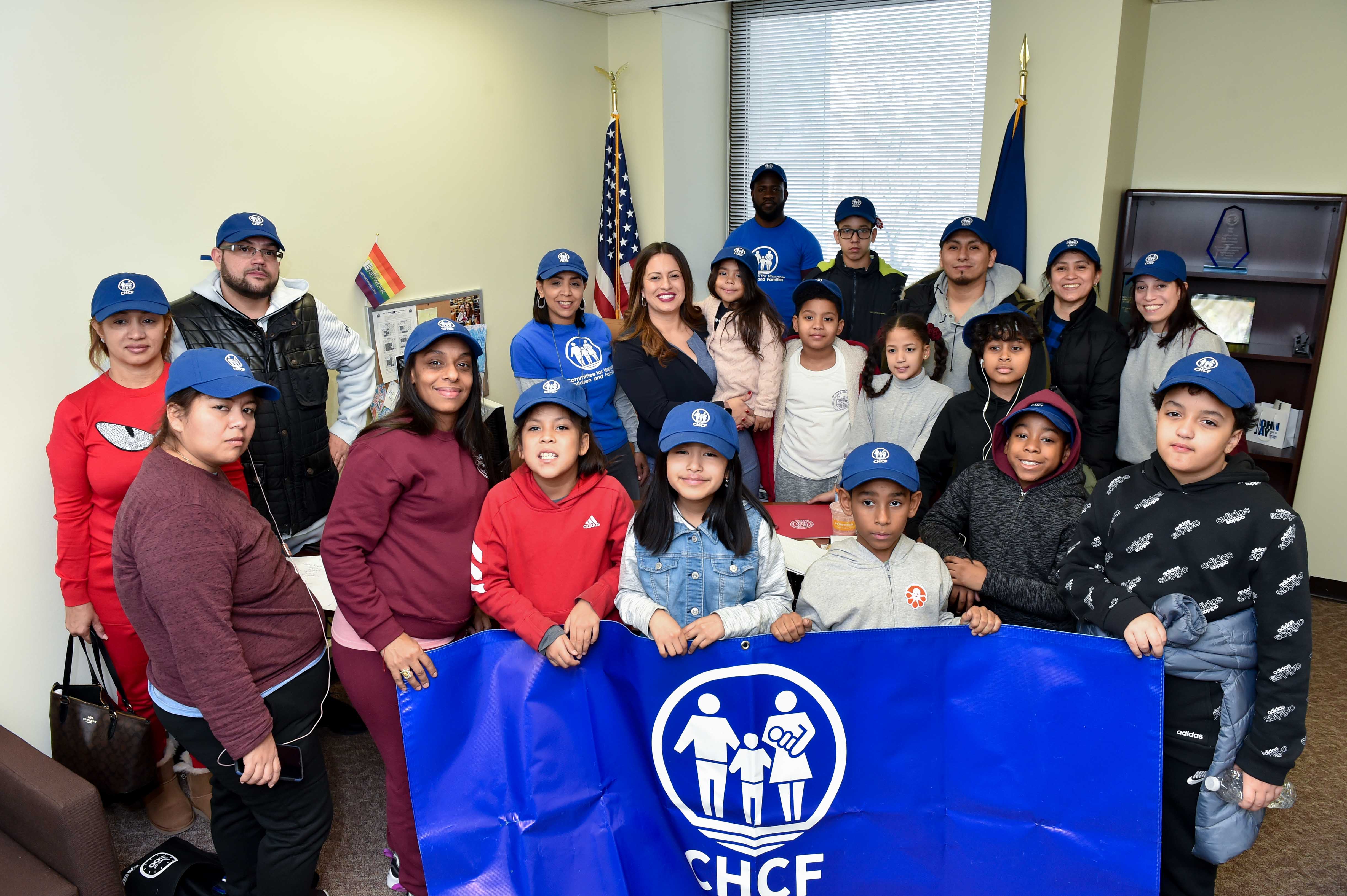 The Committee for Hispanic Children and Families after their meeting with Assemblywoman Cruz.