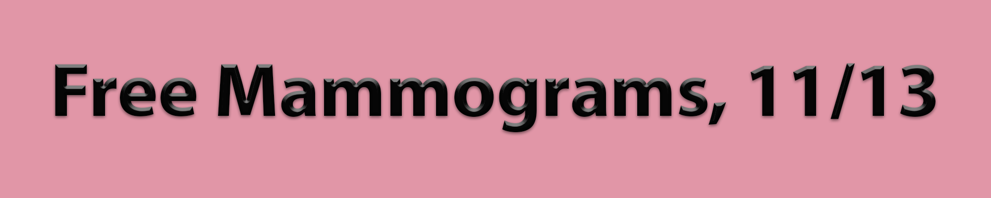 Free Mammogram Van — 11/13