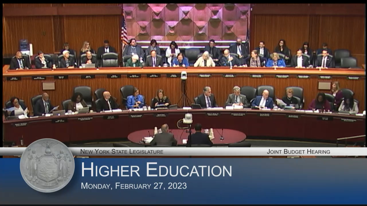 SUNY & CUNY Chancellors Testify During Budget hearing on Higher Education