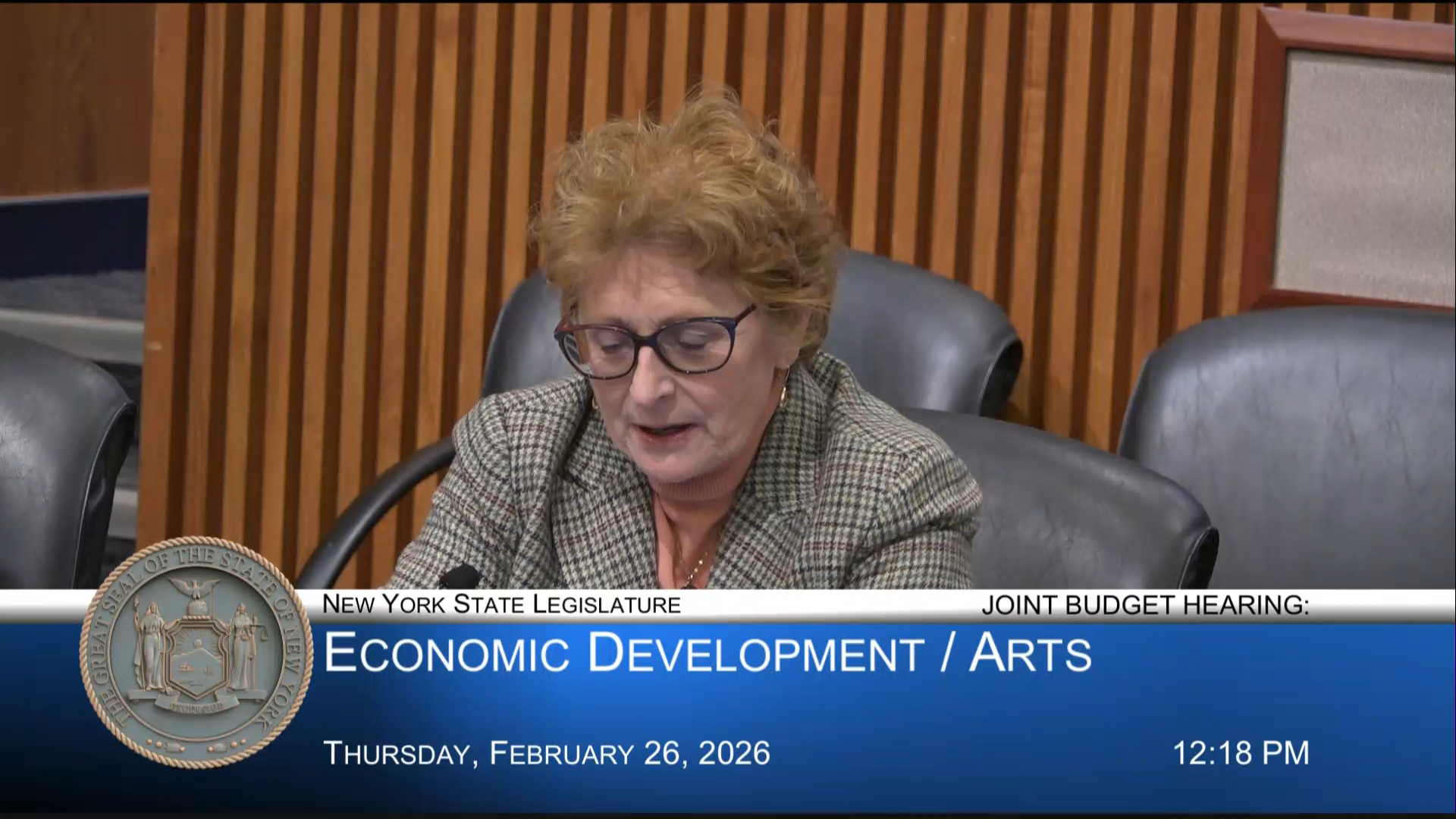 ESD President Testifies During Budget Hearing on Economic Development/Arts