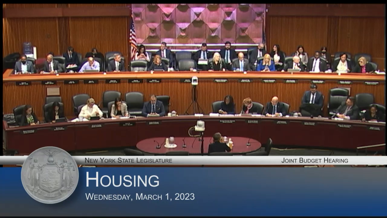 Homes & Community Renewal Commissioner Testifies During Budget Hearing on Housing