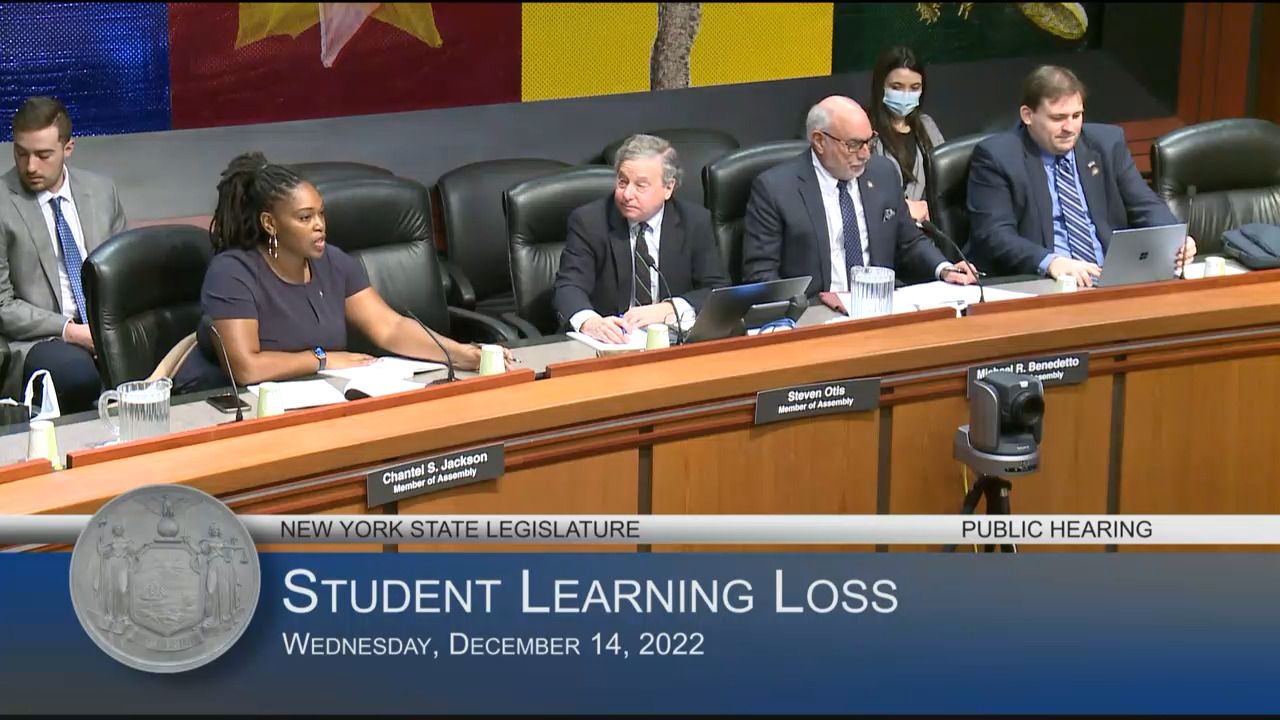 NYS Department of Education Representatives Testify During Hearing on Student Learning Loss
