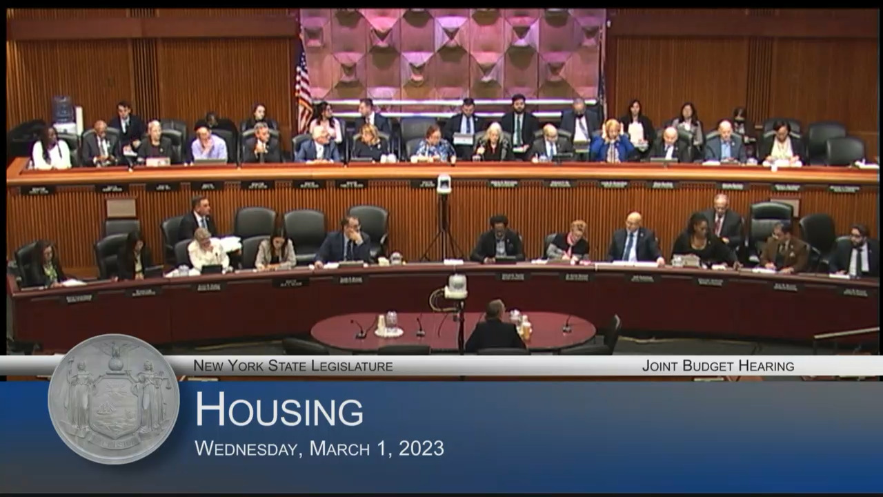 Homes & Community Renewal Commissioner Testifies During Budget Hearing on Housing