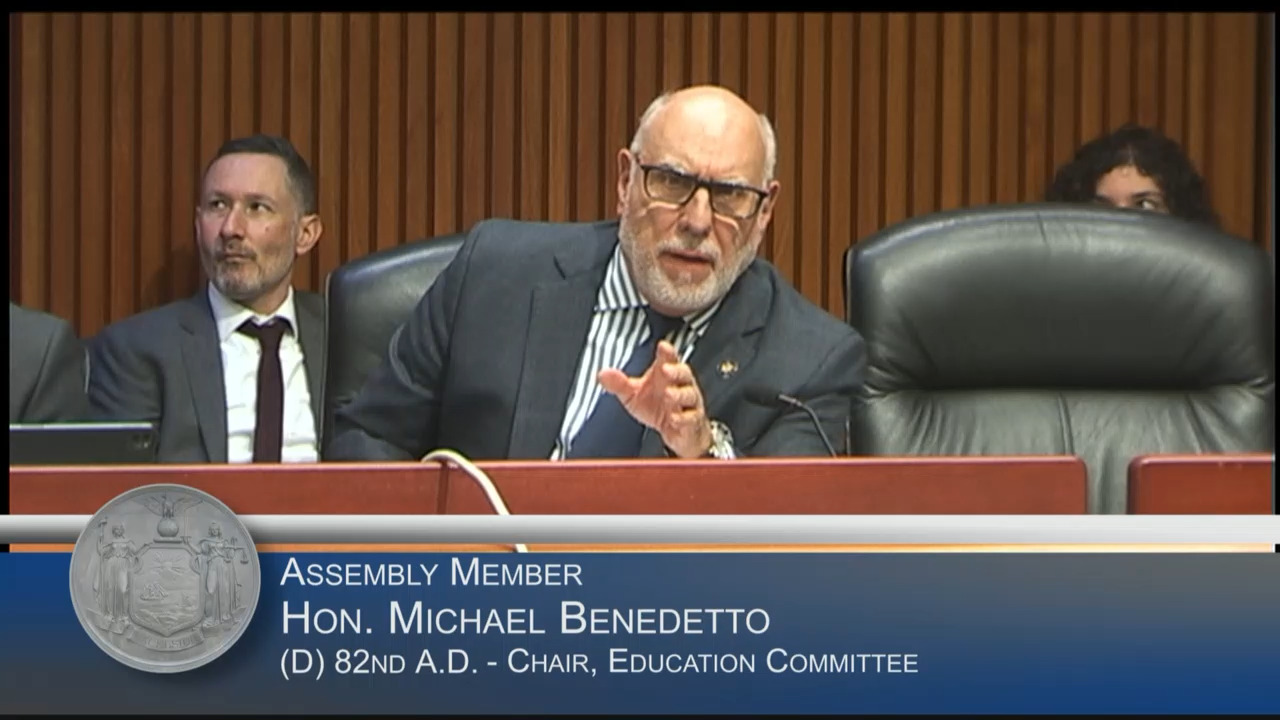 Benedetto Questions Chancellor Banks During Budget Hearing on Education