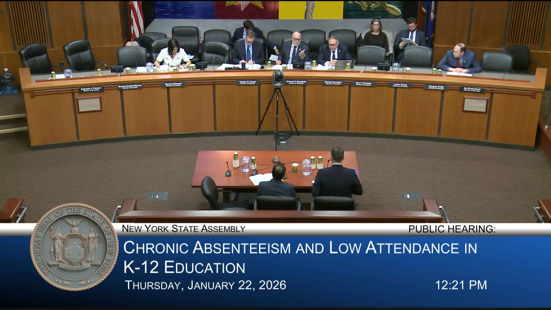 Benedetto Questions School Superintendents at Public Hearing on the Causes of Chronic Absenteeism and Low Attendance in NYS Schools