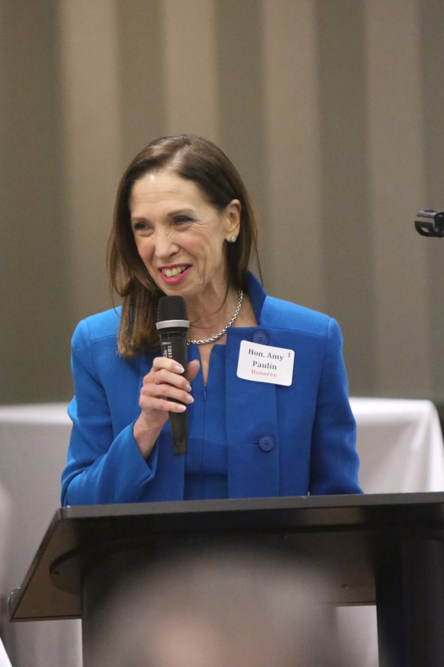 Assemblymember Amy Paulin was honored at the Westchester Regional Benefit for New Yorkers Against Gun Violence Education Fund on April 26, 2018. The event also honored former NYAGV Executive Director