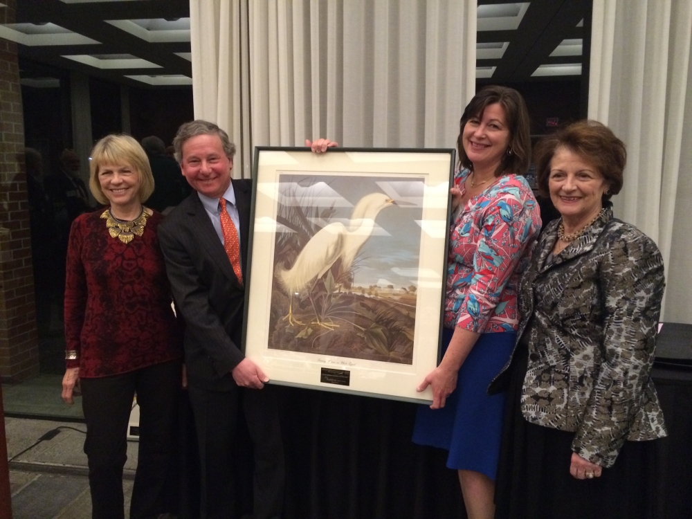 Assemblyman Steve Otis presented the 2016 William Hoyt Environmental Excellence Award by Virginia Stowe, Board Chair of Audubon New York, Erin Crotty, Executive Director of Audubon New York and Marcy