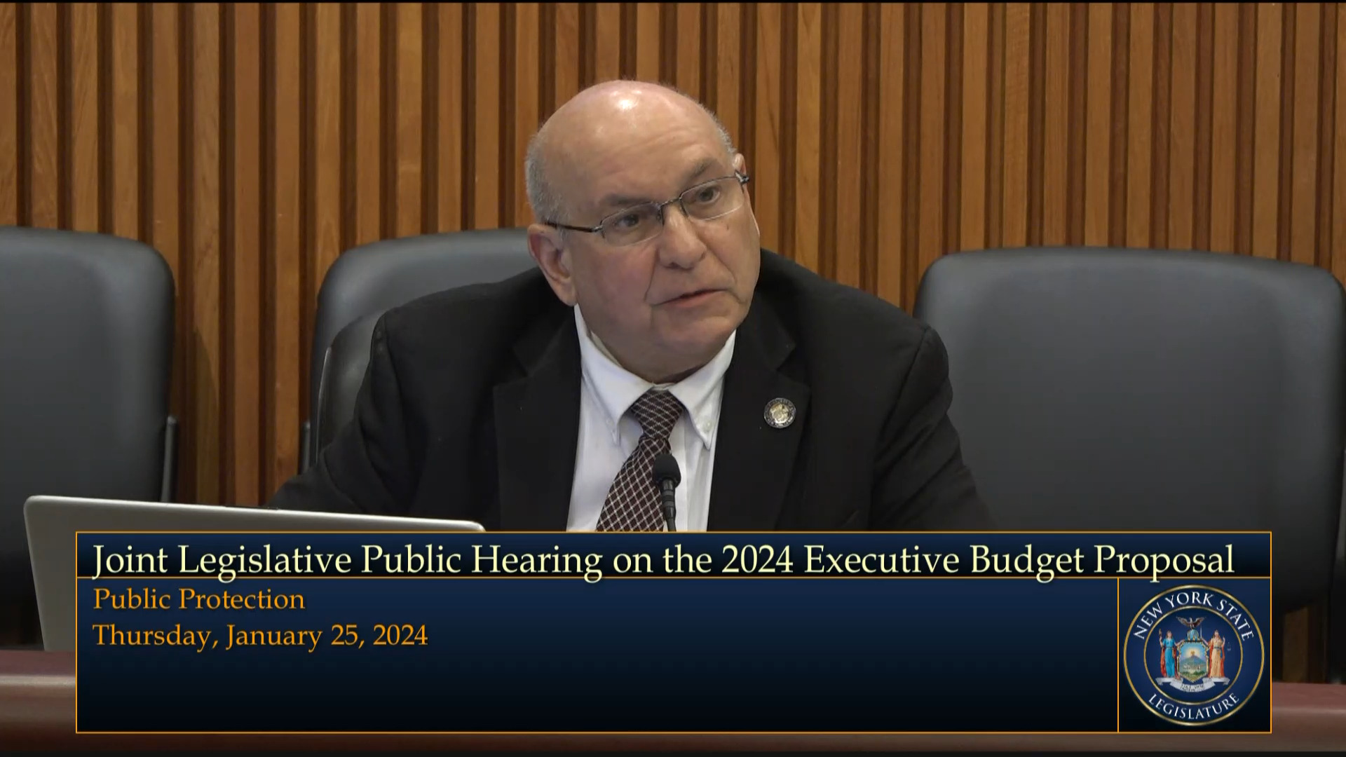 Homeland Security Commissioner and CI Officer Testifies During a Joint Budget Hearing on Public Protection