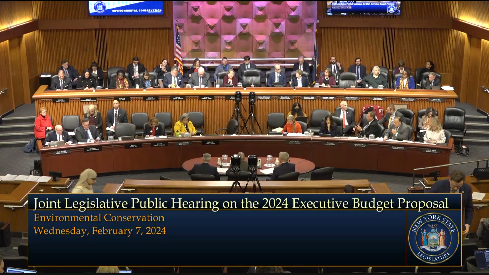 Parks Commissioner Testifies During Budget Hearing on Agriculture, Environmental Conservation and Energy