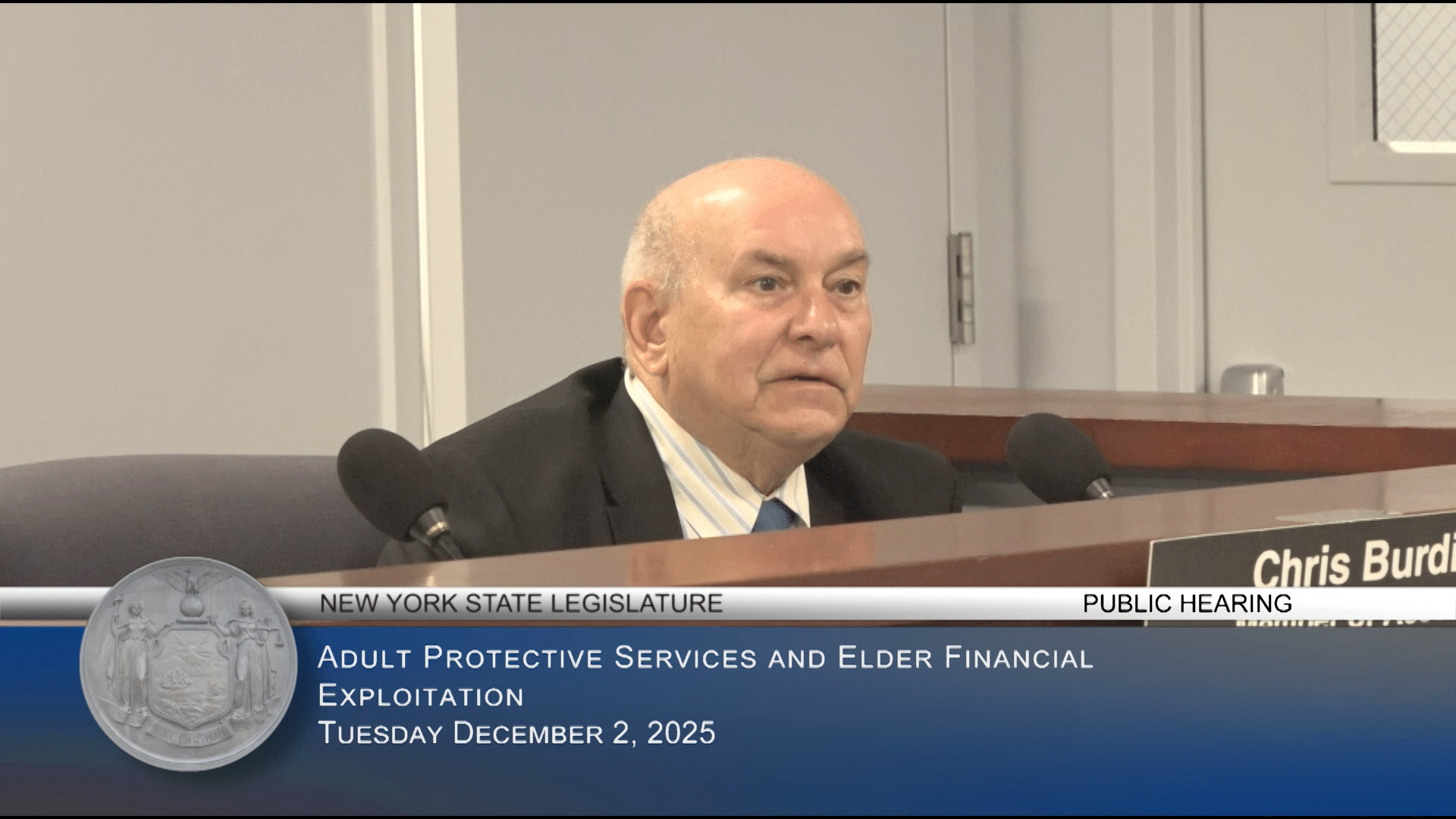 NYC Administrative Court Judge Kaplan Testifies During Public Hearing on Preventing Financial Fraud Against Older Adults