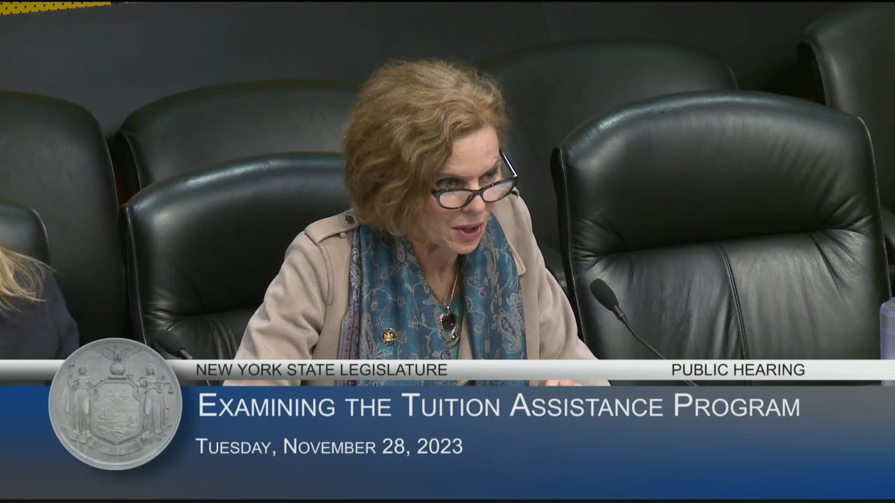 SUNY Chancellor Testifies at a Hearing on the New York State Tuition Assistance Program