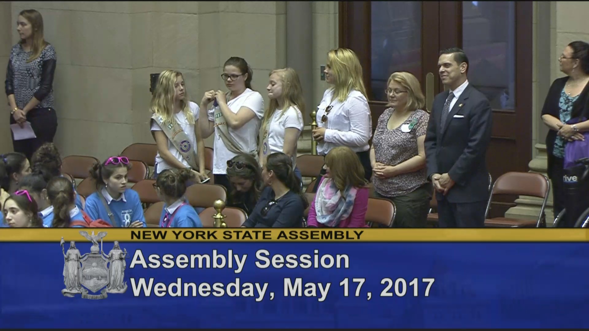 Local Girl Scout Troup Visits Assembly