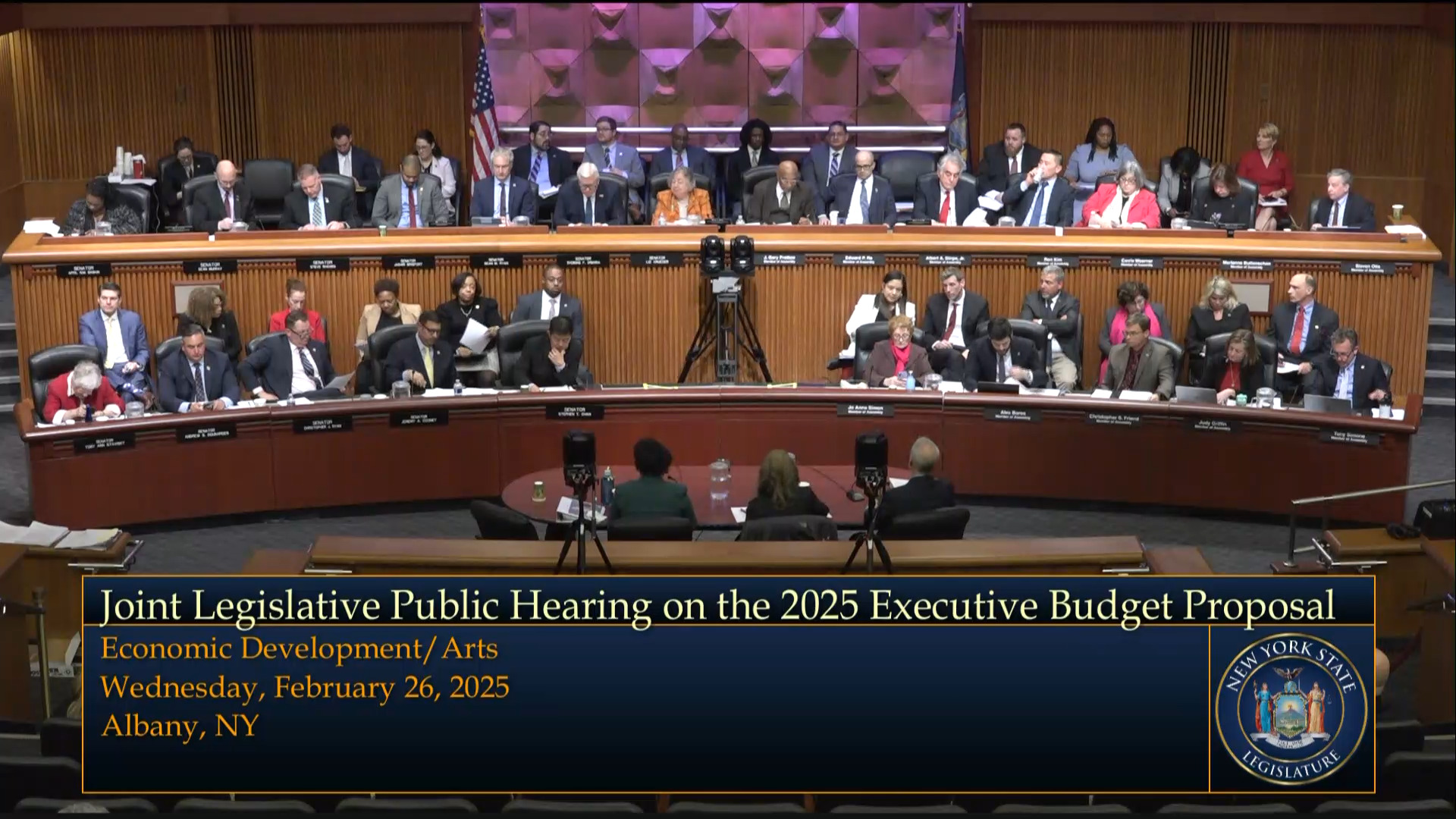 Economic Development Commissioner Testifies During Joint Budget Hearing on Economic Development/Arts