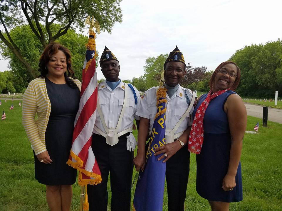 Assemblymember Hunter celebrating Memorial Day at the Onondaga County Veteran's Memorial Cemetery.