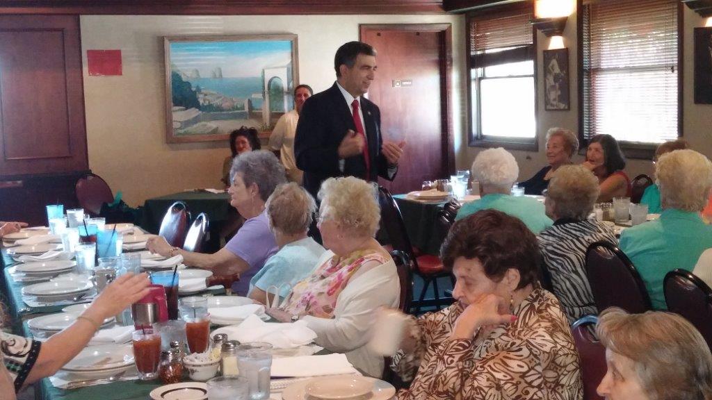 Assemblyman Magnarelli was the featured guest at the Daughters of Columbus luncheon held in October. Over 50 women were present and enjoyed interacting with the Assemblyman. Many of the women knew the
