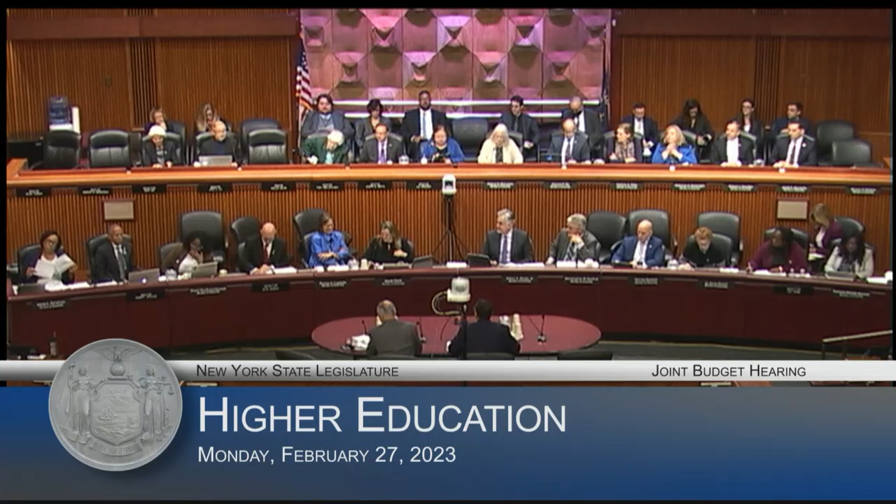 SUNY Chancellor Testifies During Budget Hearing on Higher Education