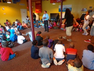 Assemblymember Bronson visited the North East Development Freedom School, which runs a terrific summer educational and reading program for kids in Rochester. Assemblymember Bronson had a great time be