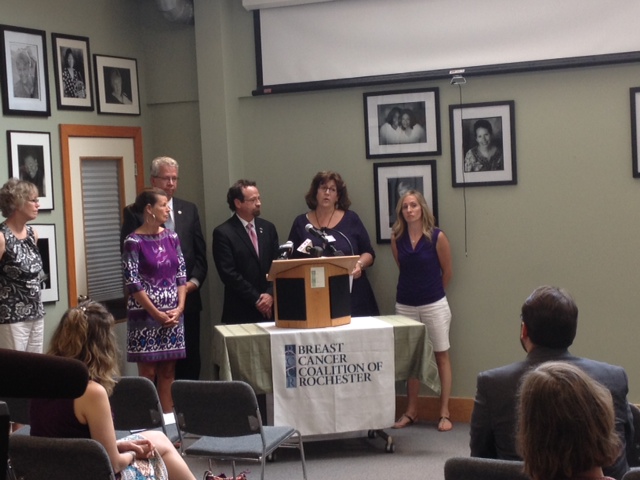 Assemblymember Bronson stands with advocates from the Breast Cancer Coalition of Rochester (BCCR) and Senator Ted O’Brien in support of the Compassionate Care Act. Together, they are urging the Senate