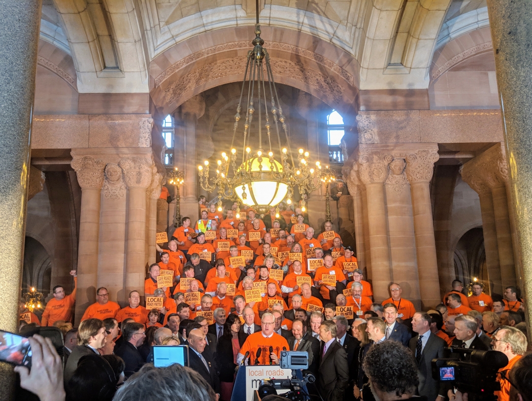 Assemblyman Smullen (R,C,Ref-Meco) joined with highway superintendents, municipal leaders and fellow legislators to advocate for CHIPS increases