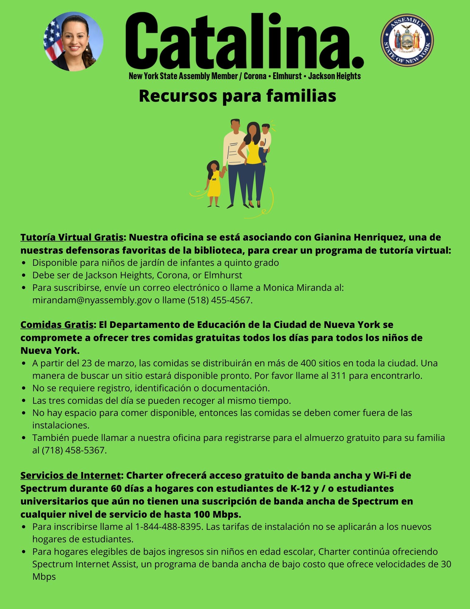 Recursos para familias