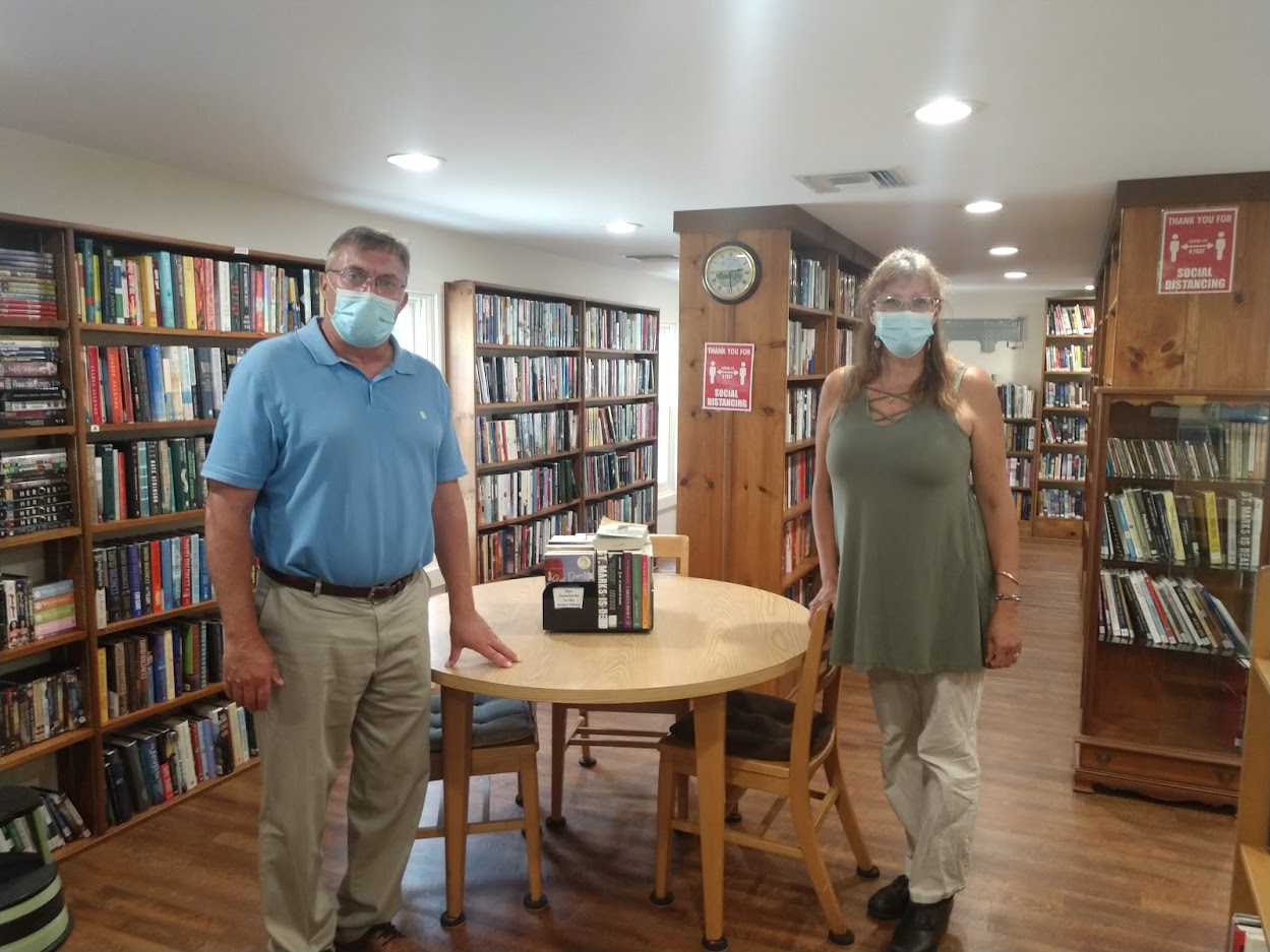 B. Miller Distributes Hand Sanitizer To Local Libraries PHOTO