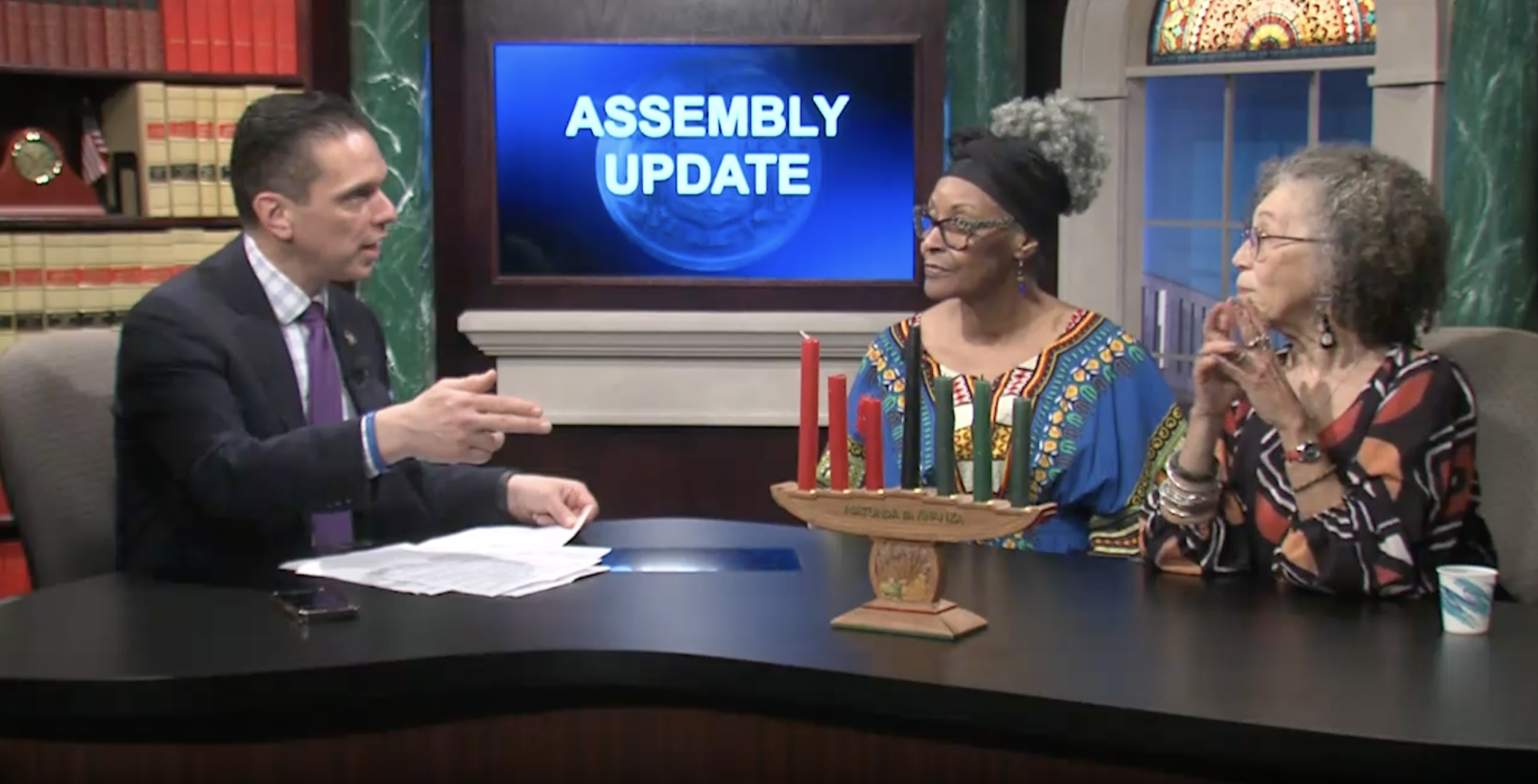 Assemblyman Santabarbara sits down with the Capitol Region Kwanzaa Coalition